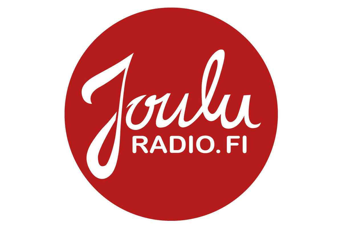 jouluradion logo teksti punaisella pohjalla