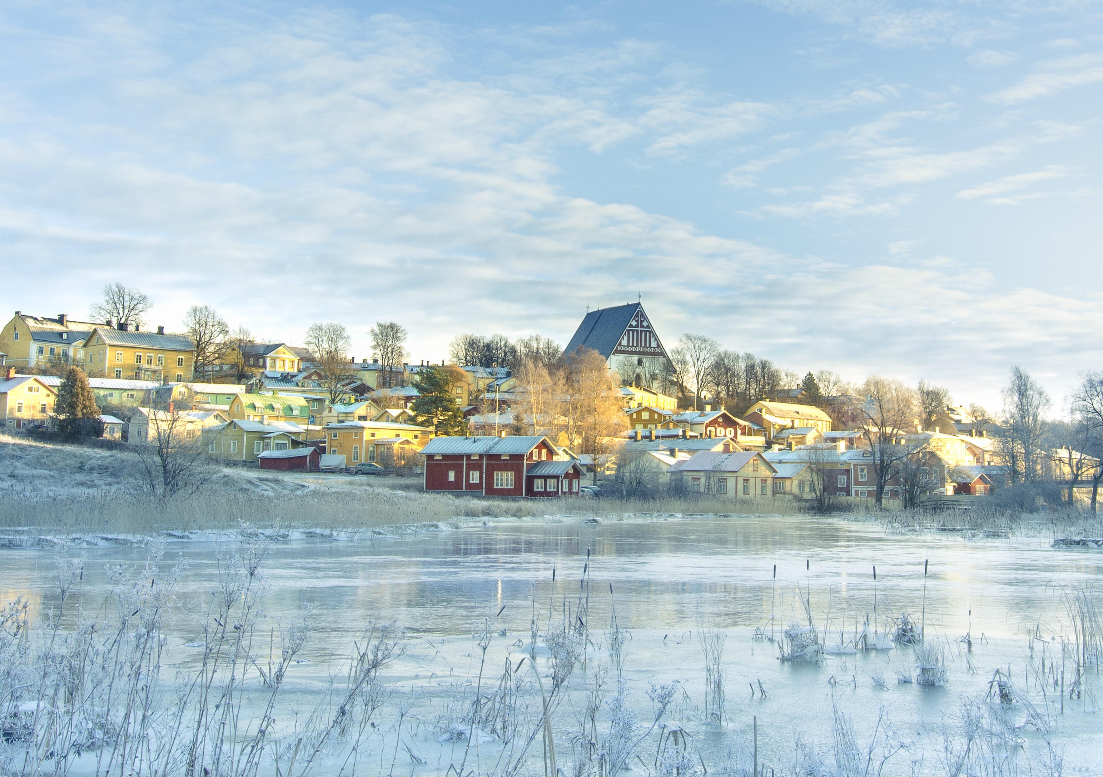 Vanhan kaupungin talvimaisema, kirkonmäki.