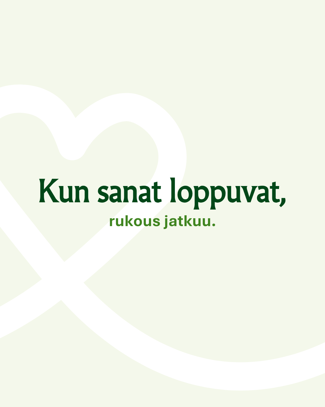 Vaalealla pohjalla vihreä teksti: 