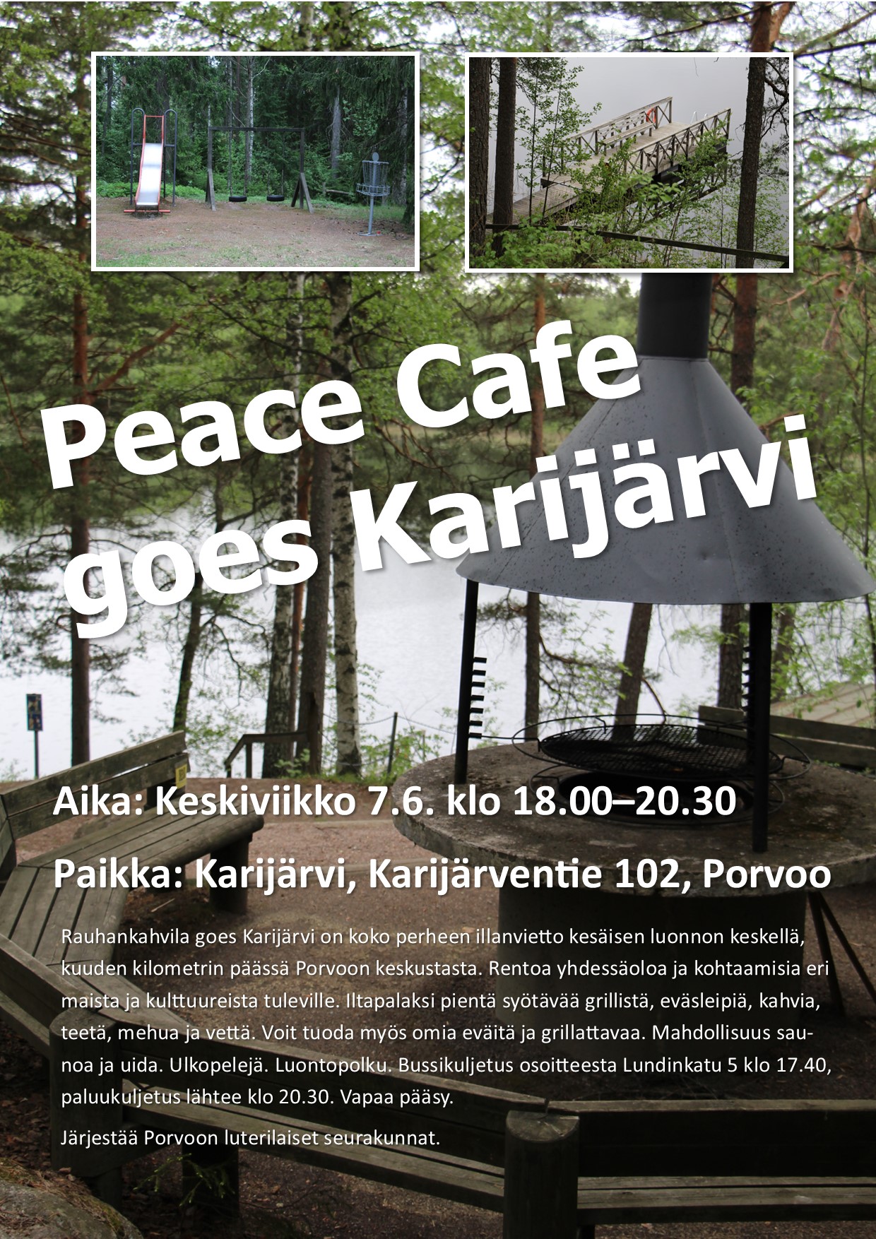 Peace Cafe goes Karijärvi ke 7.6.23 klo 18.00-20.30