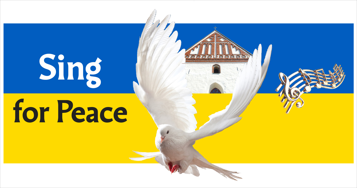 Ukrainan värit, rauhan kyyhkynen, Sing for peace teksti.